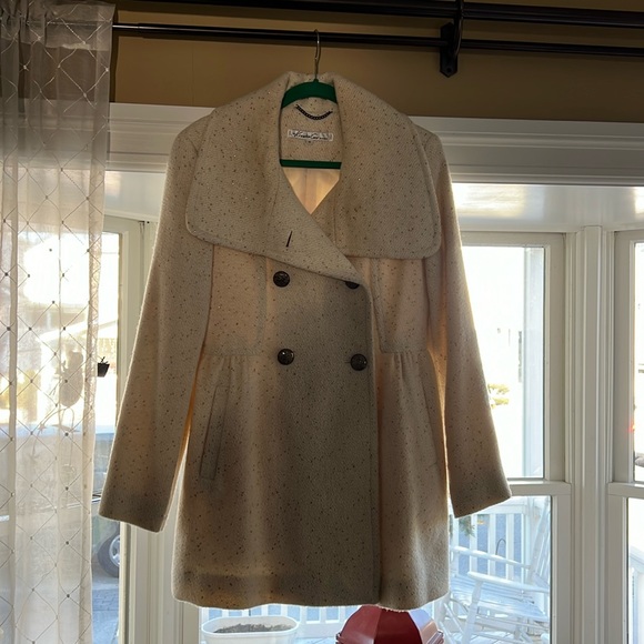 Kenneth Cole New York Jackets & Blazers - Kenneth Cole New York Double Breasted Wool Peacoat cream with gold speckles